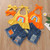 Girls Ruffled Halterneck Top Denim Shorts Suit (Color:Yellow Size:130cm)