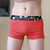 Men Loose And Breathable Plus Size Cotton Boxer Underwear (Color:Red Size:XL)