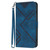 For iPhone 12 / 12 Pro Line Pattern Skin Feel Leather Phone Case(Royal Blue)