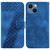 For iPhone 13 7-shaped Embossed Leather Phone Case(Blue)
