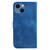 For iPhone 13 7-shaped Embossed Leather Phone Case(Blue)