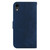 For iPhone XR Little Tiger Embossed Leather Phone Case(Dark Blue)