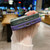 For iPhone 14 Plus MagSafe Gradient Color Glitter TPU + Acrylic Phone Case with Lens Film(Blue)