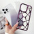 For iPhone 11 Pro Max Gradient Glitter Water Cube Electroplating TPU Phone Case(Purple)