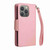For iPhone 15 Pro Rivet Buckle 9 Cards Three Fold Leather Phone Case(Rose Gold)