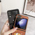 For Samsung Galaxy Z Flip3 5G Braided Texture Colored Drawing Pattern Phone Case(Brown Sleeping Cat)