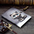 For Samsung Galaxy Tab A9 Electric Pressed Colored Drawing Leather Tablet Case(Cat)