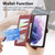 For Samsung Galaxy S22 Ultra 5G Geometric Zipper Wallet Side Buckle Leather Phone Case(Red)