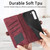 For Samsung Galaxy S22 Ultra 5G Geometric Zipper Wallet Side Buckle Leather Phone Case(Red)