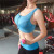 7 Color Fitness Yoga Push Up Sports Bra Women Gym Running Padded Tank Top Athletic Vest Underwear Shockproof Zipper Sports Bra, Size:M (Blue)