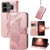 For Realme GT Neo 5 Butterfly Flower Embossed Horizontal Flip Leather Case(Rose Gold)