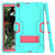 For Galaxy Tab A 10.1 (2019) T510 Contrast Color Silicone + PC Combination Case with Holder(Aqua + Rose Red)