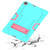 For Galaxy Tab A 10.1 (2019) T510 Contrast Color Silicone + PC Combination Case with Holder(Aqua + Rose Red)