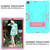 For Galaxy Tab A 10.1 (2019) T510 Contrast Color Silicone + PC Combination Case with Holder(Aqua + Rose Red)