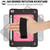 For iPad 10.2 Contrast Color Silicone + PC Combination Case with Holder(Black + Rose Red)