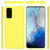 For Galaxy S20+ Solid Color Liquid Silicone Shockproof Full Coverage Protective Case(Yellow)