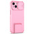 For iPhone 15 Plus Stereoscopic Holder Sliding Camshield Phone Case(Pink)