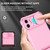 For iPhone 15 Plus Stereoscopic Holder Sliding Camshield Phone Case(Pink)