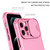 For iPhone 15 Pro Stereoscopic Holder Sliding Camshield Phone Case(Pink)