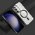 For Samsung Galaxy S22+ 5G CD Texture Plating TPU MagSafe Phone Case with Lens Film(Black)