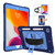 For iPad 10.2 Contrast Color Silicone + PC Combination Case with Holder(Navy Blue + Blue)
