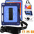 For iPad 10.2 Contrast Color Silicone + PC Combination Case with Holder(Navy Blue + Blue)