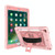 For iPad 9.7 Contrast Color Silicone + PC Combination Case with Holder(Rose Gold)