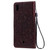 For LG K20 (2019) Pressed Printing Sunflower Pattern Horizontal Flip PU Leather Case with Holder & Card Slots & Wallet & Lanyard(Brown)