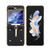For Samsung Galaxy Z Flip5 Colorful PU Phone Case with Ring Holder(Orange)
