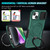 For iPhone 14 Sliding Camshield Magsafe Holder TPU Hybrid PC Phone Case(Deep Green)