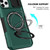 For iPhone 11 Pro Max Sliding Camshield Magsafe Holder TPU Hybrid PC Phone Case(Deep Green)