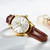 OLEVS 6898 Women Fashion Waterproof Dual Calendar Quartz Watch(Brown White)