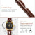 OLEVS 6898 Women Fashion Waterproof Dual Calendar Quartz Watch(Brown White)