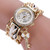 Women Round Dial Diamond Braided Hand Strap Quartz Watch with Key Pendant(White) Women Round Dial Diamond Braided Hand Strap Quartz Watch with Key Pendant(White)