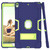 For iPad 10.5 Contrast Color Silicone + PC Combination Case with Holder(Navy Blue +Olivine)