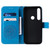 For Motorola MOTO G8 Plus Pressed Printing Sunflower Pattern Horizontal Flip PU Leather Case with Holder & Card Slots & Wallet & Lanyard(Blue)