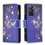 For Xiaomi Redmi Note 11 Pro International Colored Drawing Pattern Zipper Leather Phone Case(Purple Butterfly)