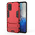 For Galaxy S20 Shockproof PC + TPU Protective Case with Invisible Holder(Red)