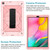 For Galaxy Tab A 10.1 (2019) T510 Contrast Color Silicone + PC Combination Case with Holder(Rose Gold)