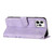 For iPhone 12 Pro Max Line Pattern Skin Feel Leather Phone Case(Light Purple)