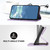 For iPhone 12 Pro Max Line Pattern Skin Feel Leather Phone Case(Light Purple)