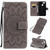 For OPPO A7 / A5s Pressed Printing Sunflower Pattern Horizontal Flip PU Leather Case with Holder & Card Slots & Wallet & Lanyard(Gray)