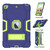 For iPad Mini 5 / 4 Contrast Color Silicone + PC Combination Case with Holder(Navy Blue +Olivine)