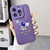 For iPhone 15 Pro Max Liquid Silicone Astronaut Pattern Phone Case(Dark Purple)