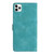 For iPhone 11 Pro Flower Embossing Pattern Leather Phone Case(Sky Blue)