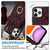 For iPhone 11 Pro Rhombic Texture Card Bag Phone Case with Long Lanyard(Wine Red)