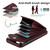 For iPhone 11 Pro Rhombic Texture Card Bag Phone Case with Long Lanyard(Wine Red)