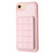 For iPhone SE 2022 / SE 2020 / 8 / 7 Grid Card Slot Holder Phone Case(Pink)