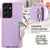 For Samsung Galaxy S21 Ultra 5G Crossbody Lanyard Zipper Wallet Leather Phone Case(Purple)