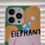 For iPhone 12 Painted Pattern PC Phone Case(Elephant)